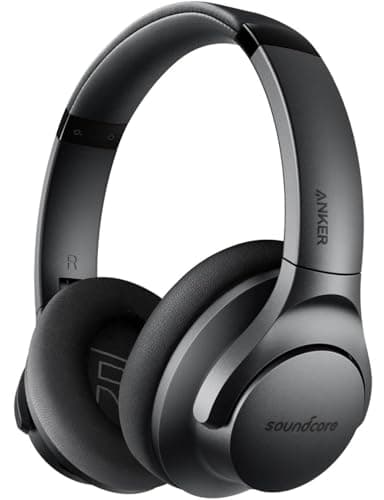 Soundcore Anker Life Q20 Hybrid Active Noise Cancelling Headphones, Wireless Over Ear Bluetooth Headphones, 70H Playtime, Hi-Res Audio, Deep Bass, Memory Foam Ear Cups, Travel, Office