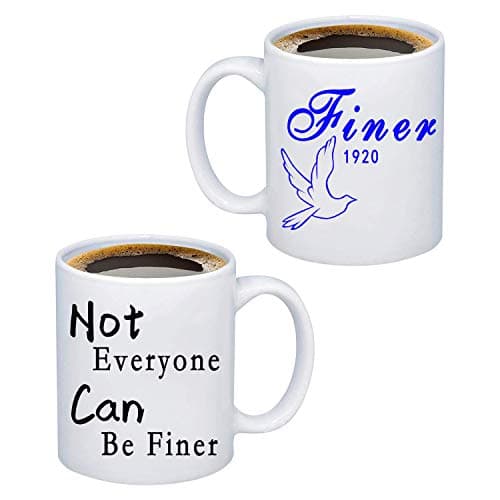 G2TUP Finer Zeta Sorority Phi Mug for Beta Diva Not Everyone Can Be Finer Sorority Paraphernalia Gift Class Souvenir Gifts Tea Cup (Finer -white)