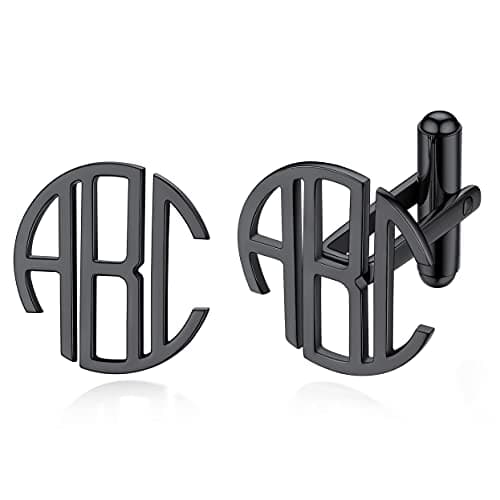 Custom4U Memorial Cufflinks Personalized for Men with Monogram Initials Customized Wedding Gift