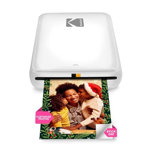 KODAK Step Instant Smartphone Photo Printer - Portable Mini Color Wireless Mobile Printer - Zink 2x3” Sticky-Back Photos - Bluetooth Compatible with iOS & Android Devices - Fun Editing App - White