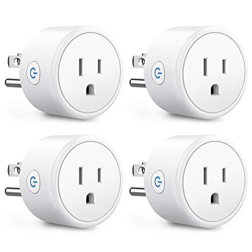 Aoycocr Smart Plugs That Work with Alexa Echo Google Home for Voice Control, Smart Home Mini WiFi Outlet with Timer Remote Control Function, No Hub Required, ETL FCC Listed 4 Pack, 2.4GHz Network