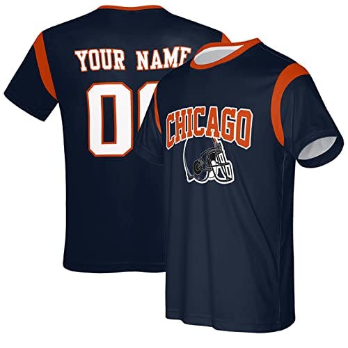 Chicago Custom T Shirts Sports Fan Jersey Customize Your Own T-Shirt Name Number Personalized Shirt Design Team Group Gifts