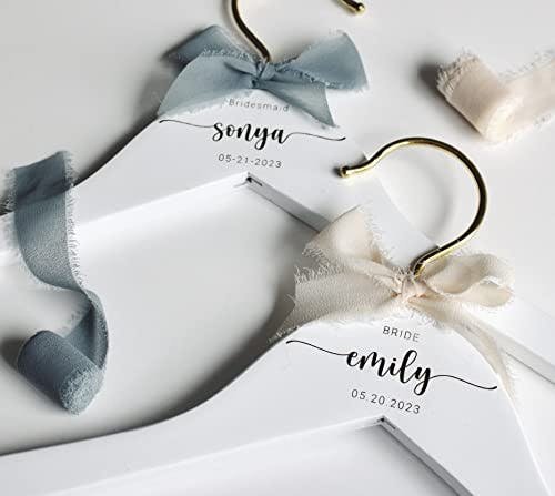 Personalized Bridesmaid Hangers - Custom Wedding Hangers - Bridal Dress Hanger
