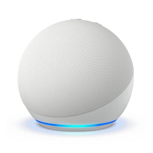 Amazon Echo Dot (newest model), Vibrant sounding Alexa speaker, Great for bedrooms, dining rooms and offices, Glacier White