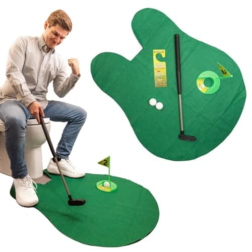 Potty Putter Toilet Time Golf Game - Perfect Bathroom Mini Golf Set for Golf Enthusiasts - Hilarious and Fun Novelty Gift for All Ages - Improve Your Putting Skills on the Loo!