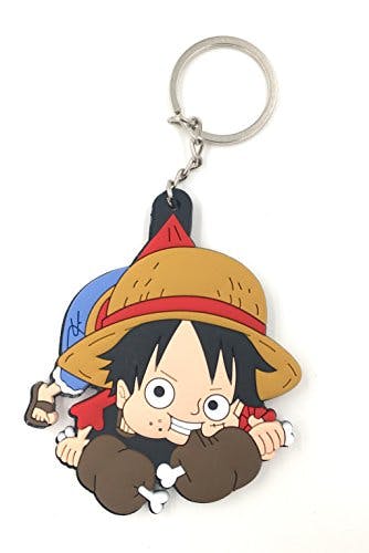 CellDesigns Japanese and US Anime Character Souvenir Collection (One Piece Eating Young Luffy-Keychain)
