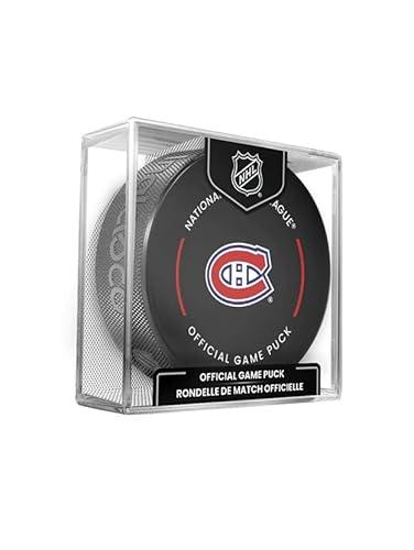 Montreal Canadiens Official Game Hockey Puck with Holder