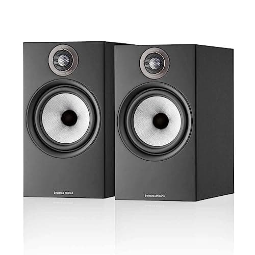 Bowers & Wilkins 606 S2 Anniversary Edition Bookshelf Loudspeakers (Pair) - High-Performance 2-Way Speakers, 6.5" Continuum Cone Bass/Midrange Driver, 1" Decoupled Double Dome Aluminum Tweeter, Black