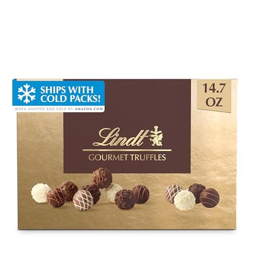 Lindt Gourmet Chocolate Truffles Gift Box, Assorted Chocolate Candy for Mother's Day Gifts, 26 Count, 14.7 oz. Box