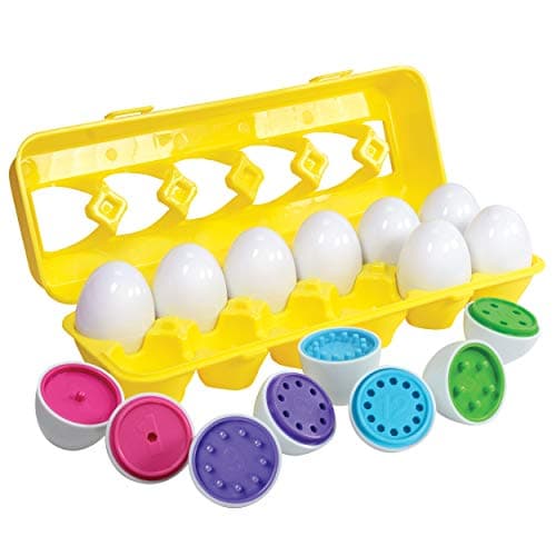 Kidzlane Color Matching Egg Toy Set - 12 Play Eggs Toddler Toys - Educational Color and Number Recognition Skills - Kids Toy Eggs That Crack Open - Learning Egg Game Puzzle for Toddlers, Boys, Girls