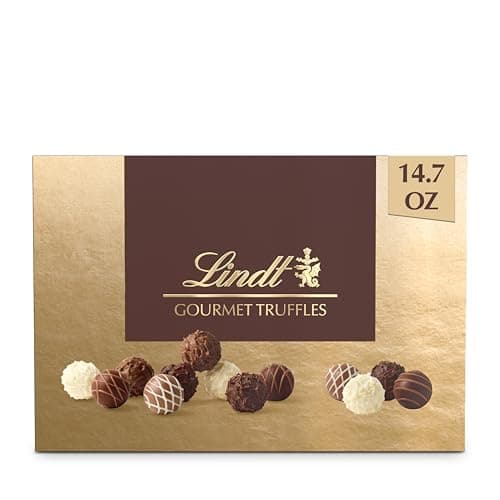 Lindt Gourmet Truffles Chocolate Candy Truffles Gift Box, Assorted Chocolate Truffles, 14.7 oz.