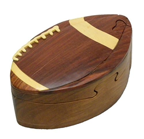 Football - Secret Handcrafted Wooden Puzzle Box