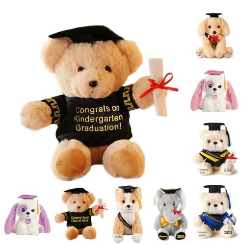 GSUIVER Graduation Gift for Kids Graduation Bear Stuffed Animal Plush Toy (Kindergarten)
