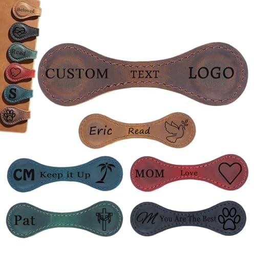 Personalized Magnetic Bookmarks Custom Magnetic Book Marker Clip with Initials Gifts for Book Lovers Readers Teacher Gifts(A)