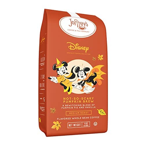 Joffrey's Coffee - Disney Not-So-Scary Pumpkin Brew, Disney Specialty Coffee Collection, Artisan Medium Roast, Arabica Coffee, Pumpkin Pie & Vanilla Flavored, Brew or French Press (Whole Bean, 11 oz)