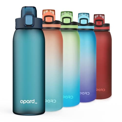 Opard 30oz Sports Water Bottle with Leak Proof Flip Top Lid BPA Free Tritan Reusable Plastic for Gym and Outdoor