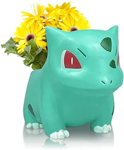 Specifications: Material: High Quality PVC Product Size: 6.3 x 3.7 x 4.8 16.0cm x 9.4cm x 12.2cm Product Weight: 7.2oz Package Includes: x 1 Medium Sized Bulbasaur Planter