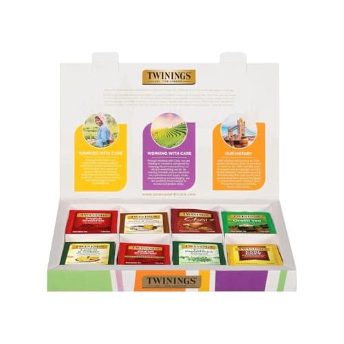 Twinings Tea Classics Collection Gift Box Sampler, 48 Tea Bags (Pack of 1), Enjoy Hot or Iced | Includes Black, Herbal, Green, & Chai Teas