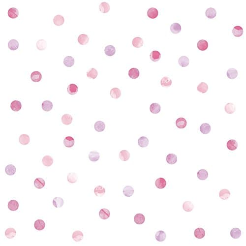 Wall Pops DWPK2466 Watercolor Dots Wall Art Kit, Pink 59 Count (Pack of 1)