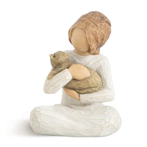 Willow Tree Kindness (Girl), Above All, Kindness, Expresses Relationship with A Much-Loved Pet, A Gift to Celebrate an Adoption, for Animal Lovers and Cat Owners, Sculpted Hand-Painted Figure