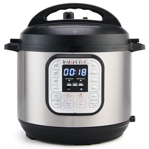 Instant Pot Duo 7-in-1 Electric Pressure Cooker, Slow Cooker, Rice Cooker, Steamer, Sauté, Yogurt Maker, Warmer & Sterilizer, Includes App With Over 800 Recipes, Stainless Steel, 6 Quart