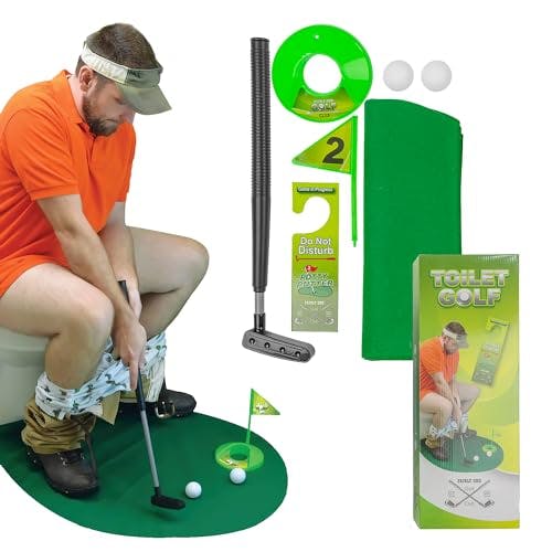 Potty Putter Toilet Time Golf Game - Perfect Bathroom Mini Golf Set for Golf Enthusiasts - Hilarious and Fun Novelty Gift for All Ages - Improve Your Putting Skills on the Loo!