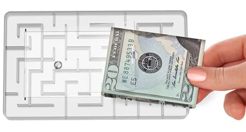 Money Puzzle Box, Money Holder Maze Gift Holder, Stocking Stuffers for Teens and Adults - Christmas Small Gifts - Fun Way to Give Cash as a Gift