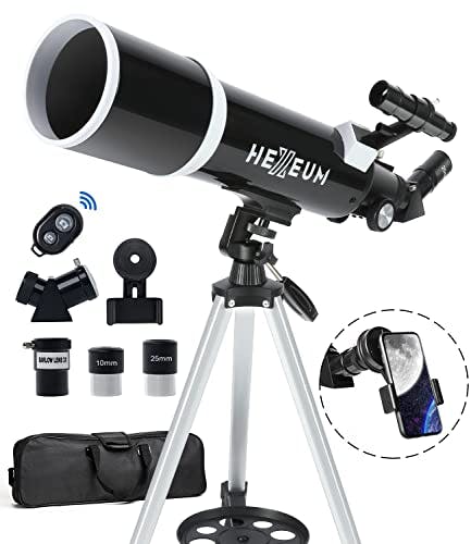 Telescope for Adults & Beginner - 80mm Aperture 600mm Fully Multi-Coated High Transmission Coatings with AZ Mount Tripod Phone Adapter, Carrying Bag, Wireless Control.