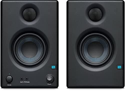 PreSonus Eris E3.5-3.5" Near Field Studio Monitors (Pair) – Powered Desktop Speakers for Music Production, Studio-Quality Recording, and Active Media Reference