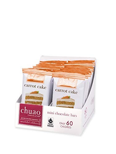 Chuao Chocolatier Carrot Cake White Chocolate Mini Bars | Gourmet Caramel Chocolate Artisan European No Preservatives | For Gift Baskets, Christmas, Valentines Day, Gifts for Women, Men, Birthday, Thank You, Care Package | 24 Pack