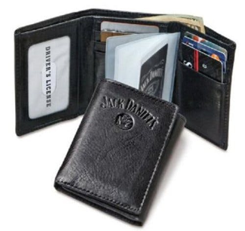 Jack Daniels Men's Daniel's Tri-Fold Wallet Black One Size