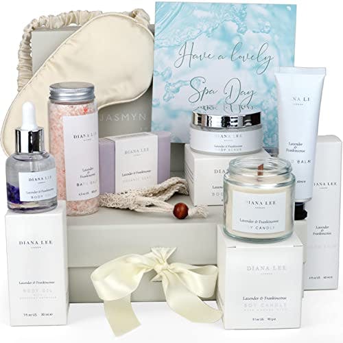 Jasmyn & Greene Luxury Bath Gift Set for Women - 10 Relaxing Bath Spa Gifts for Women with Lavender Self Care Gifts for Mom, Home Spa Gift Baskets for Women, Birthday Gifts for Women