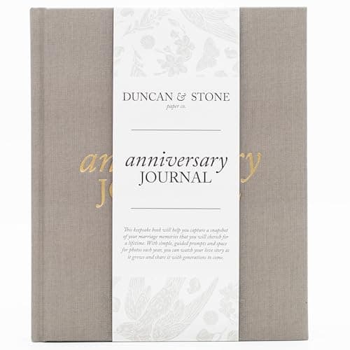 Wedding Anniversary Journal - Anniversary Journal for Couple - Wedding Notebook & More - Wedding Memory Book to Capture Moments (Taupe,189 Pages)