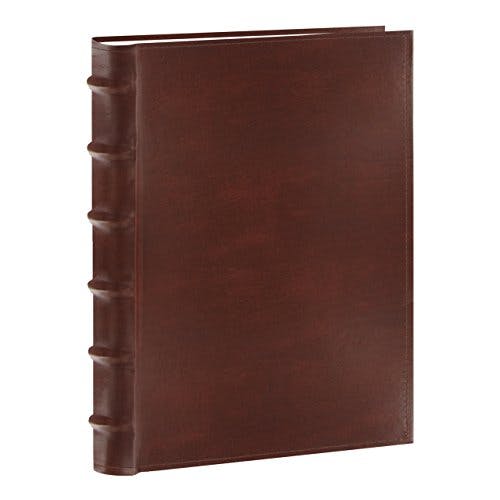 Pioneer Photo Albums Sewn Bonded Leather Bookbound 300 Pkt 4x6 Bi-Directional Photo Album, Brown, ( Pack of 1)