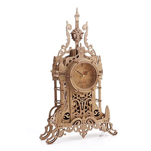 nicknack 3D Wooden Puzzle for Adults, Model Building Puzzle - Tower Clock, Light