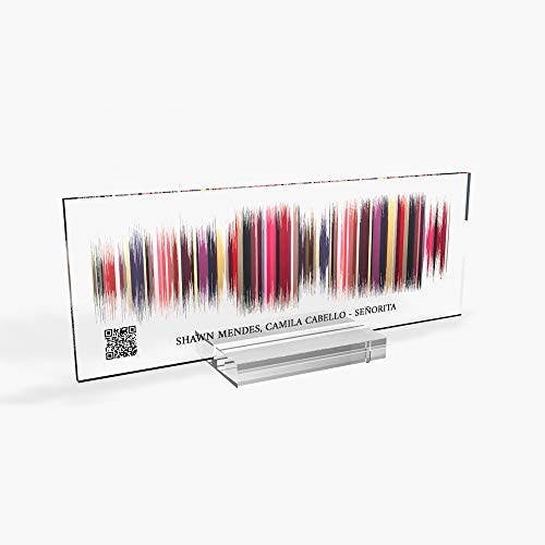 Sound Gifts Sound Wave Art Custom Sound Wave 3D Print Personal Voice Message or Sound Clip with Photo on Premium Clear Acrylic Glass Block 8"x3"