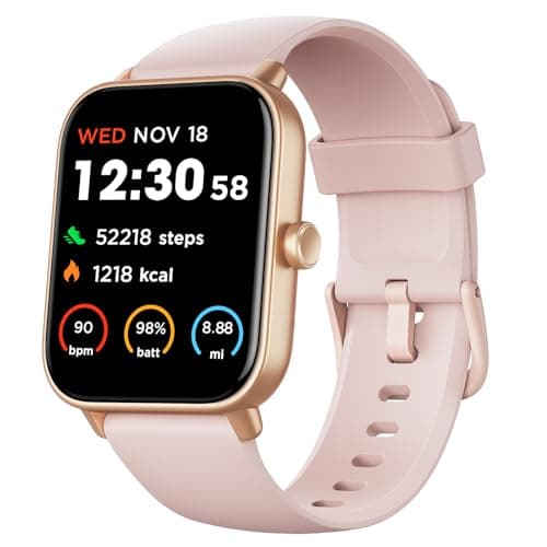 Fitpolo Smart Watch for Women,1.8” Touchscreen, Bluetooth Call, Alexa Built-in,24/7 Heart Rate SpO2 Monitor,Step Counting,Sleep Tracking, IP68 Waterproof Fitness Tracker Watch for Android iPhone