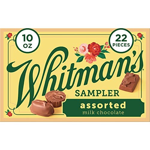 Whitman's Sampler Mother's Day Milk Chocolates Gift Box, 10 Ounce (22 Pieces)