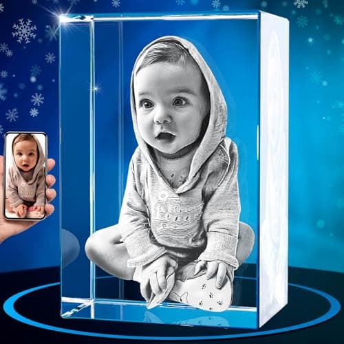 ArtPix 3D Crystal Photo, Christmas Customized Gifts for Women, Her, Wife, Men, Mom, Great Xmas Personalized Gift With Your Own Photo, Custom 3D Picture Rectangle, Couples Gifts