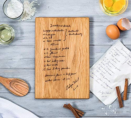 Mom and Grandma Handwritten Recipe Cutting Board, Personalized Family Recipe Cutting Board, Engraved keepsake gift, Christmas gifts for Mom and Mother in Law, Family Heirloom Gift for Grandma