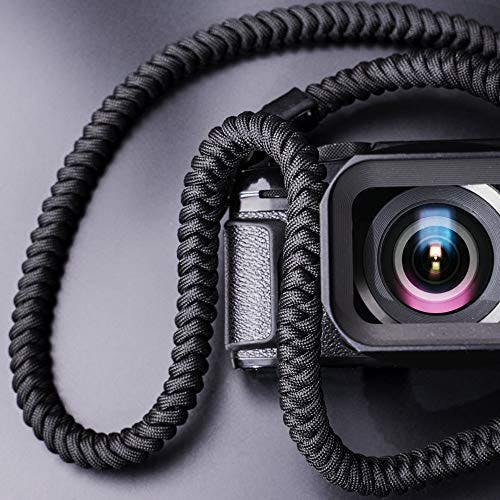AQAREA Camera Neck Strap (550 Paracord) High-end Portable Camera Shoulder Strap Sling Strap, Compatible with Nikon Canon Sony Panasonic Fujifilm Olympus, DSLR SLR Mirrorless Camera (BLACK)