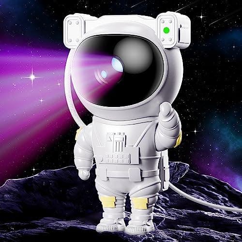 JUIARA Astronaut Star Galaxy Projector - Space Starry Night Light Nebula Ceiling Projection Lamp with Timer and Remote, Gift for Kids Adults for Bedroom, Gaming Room, Room Decor