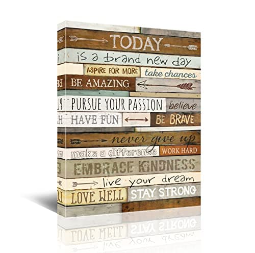 Inspirational Wall Art for Office Quotes Theme Wall Decor for Women Motivational Canvas Prints Framed Wall Art for Bathrooms Size 12x16