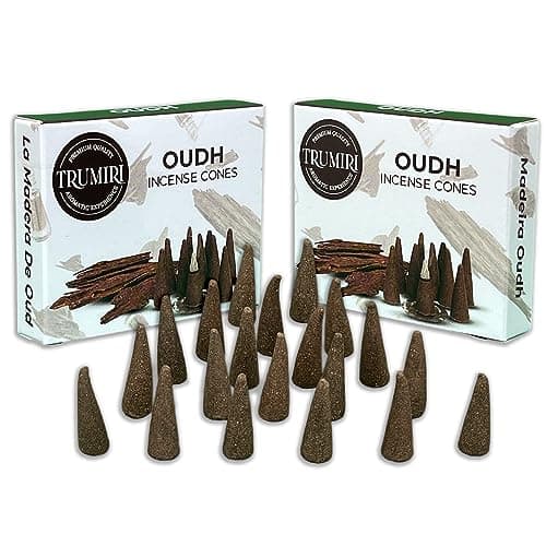 Oud Incense Cones - Total 20 Cone Incense - Dual Pack of 10 Insence Cones - Incense Cones Scented - Cone Incense Scents - Insense Cones - Incent Cone