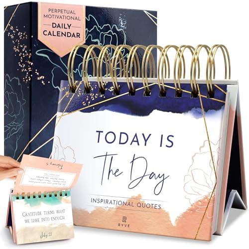 Motivational Calendar - Daily Flip Calendar with Inspirational Quotes - Inspirational Desk Decor for Women, Office Decor for Women Desk, Inspirational Gifts for Women, Desk Accessories for Women