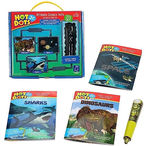 Educational Insights Hot Dots Jr. Ultimate Science Facts Storybooks, 3 Non-Fiction Books & Interactive Pen, Homeschool Learning Workbooks, Ages 3+