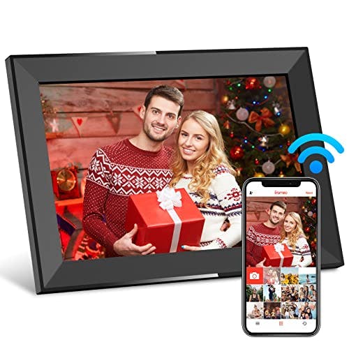 SKYRHYME 10.1 Inch Digital Picture Frame with 32GB Storage, FRAMEO WiFi Digital Photo Frame, 1280 * 800 IPS Touch Screen, Auto-Rotate Slideshow, Easy to Share Photo/Video via Free App
