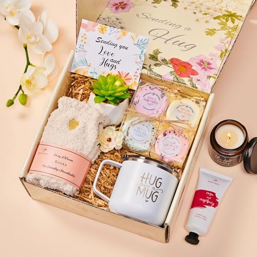 Care Package for Women Spa Gifts Baskets for Women Self Care for Best Friends Mom Grandma Wife Feel Better Gifts Thinking of You Encouragement Stress Relief Get Well Soon Gifts for Women Holiday Gift