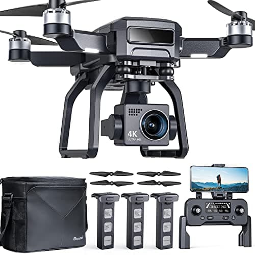 Bwine F7 GPS Drones with Camera for Adults 4K Night Vision, 3-Axis Gimbal, 2Mile Long Range, 75Mins Flight Time Professional Drone with 3 Battery, Auto Return+Follow Me+Fly Around+Beginner Mode