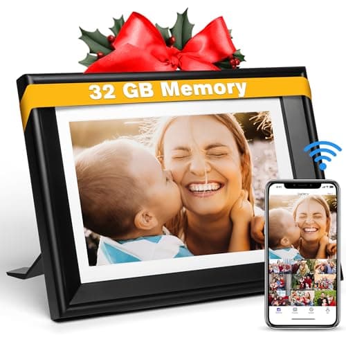 PhotoSpringㅤ 10 inch WiFi Digital Picture Frame | Send Photos by Email, Web or Our Free App | Electronic Picture Frame with Touchscreen & 32GB Internal Memory | Easy Setup | Play Videos up to 5 min